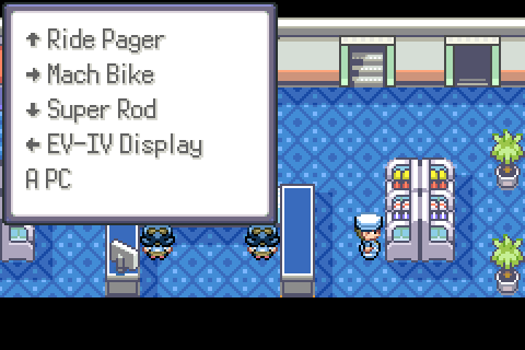 The PC storage menu opened from the field