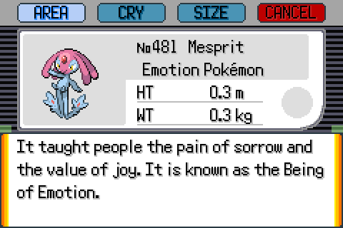 Pokédex entries in English