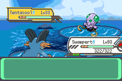 A shiny wild Pokémon with a gold healthbox