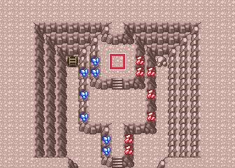 The map at Artisan Cave · 1F, with the tile to face framed in red
