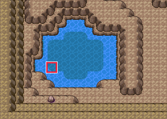 The map at Marine Cave · the last room, with the tile to face framed in red