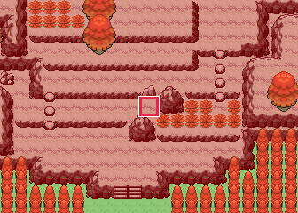 The map at Jagged Pass, with the tile to face framed in red