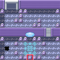 The map at Mt. Pyre · 6F, with the tile to face framed in red