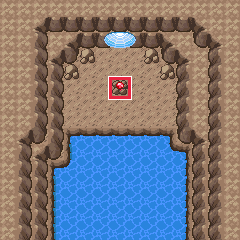 The map at Scorched Slab, with the tile to face framed in red