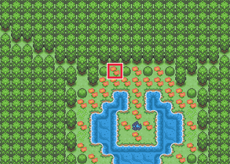 The map at Southern Island · Interior, with the tile to face framed in red