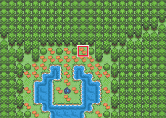 The map at Southern Island · Interior, with the tile to face framed in red