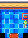 The map at Battle Frontier · Scott's House, with the tile to face framed in red
