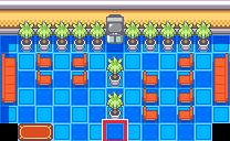 The map at Battle Frontier · Lounge 5, with the tile to face framed in red